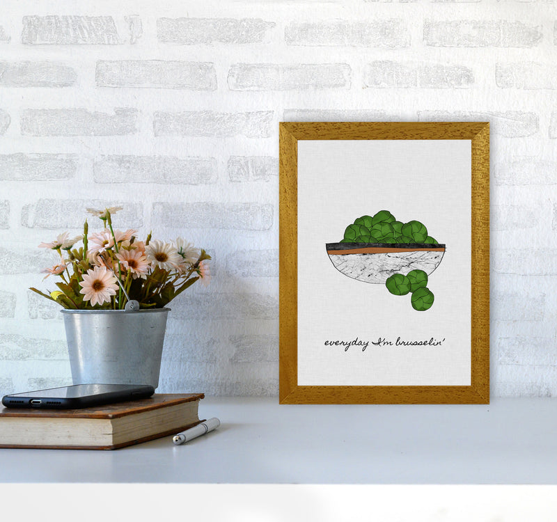 Everyday I&#39;m Brusselin&#39; Print By Orara Studio, Framed Kitchen Wall Art