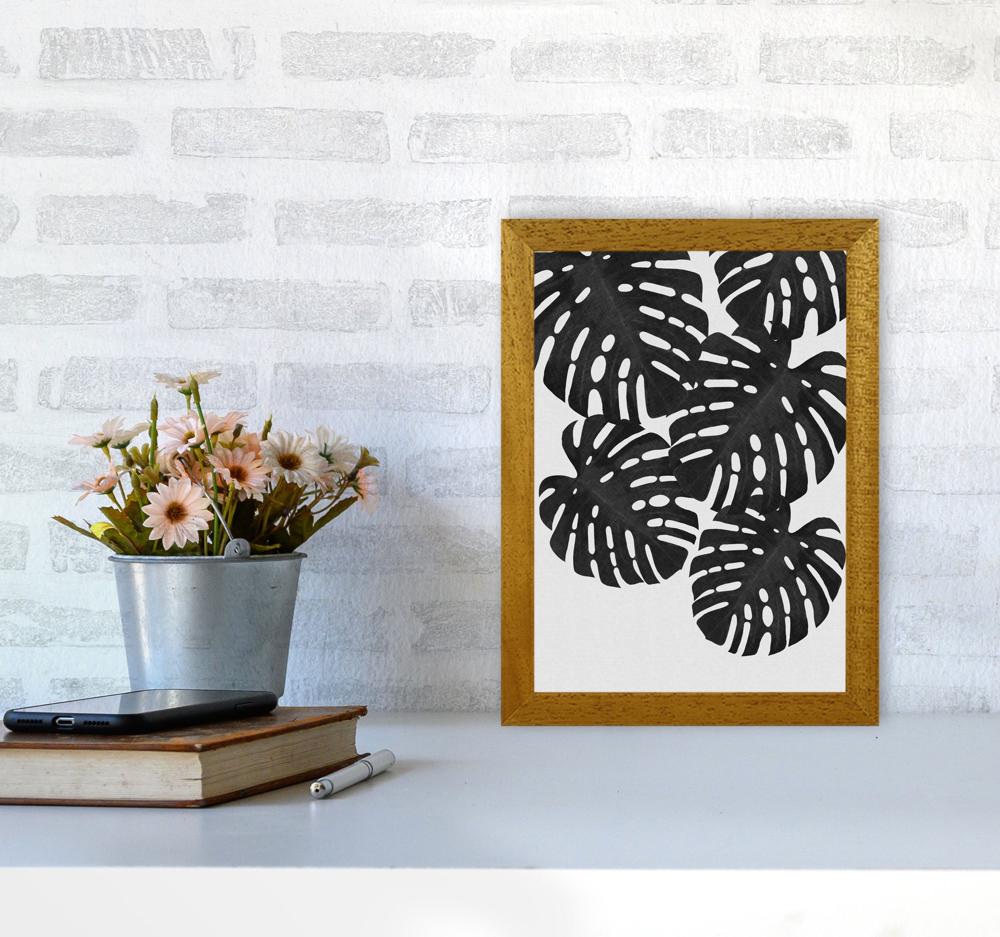 Monstera Black & White I Print By Orara Studio A4 Print Only