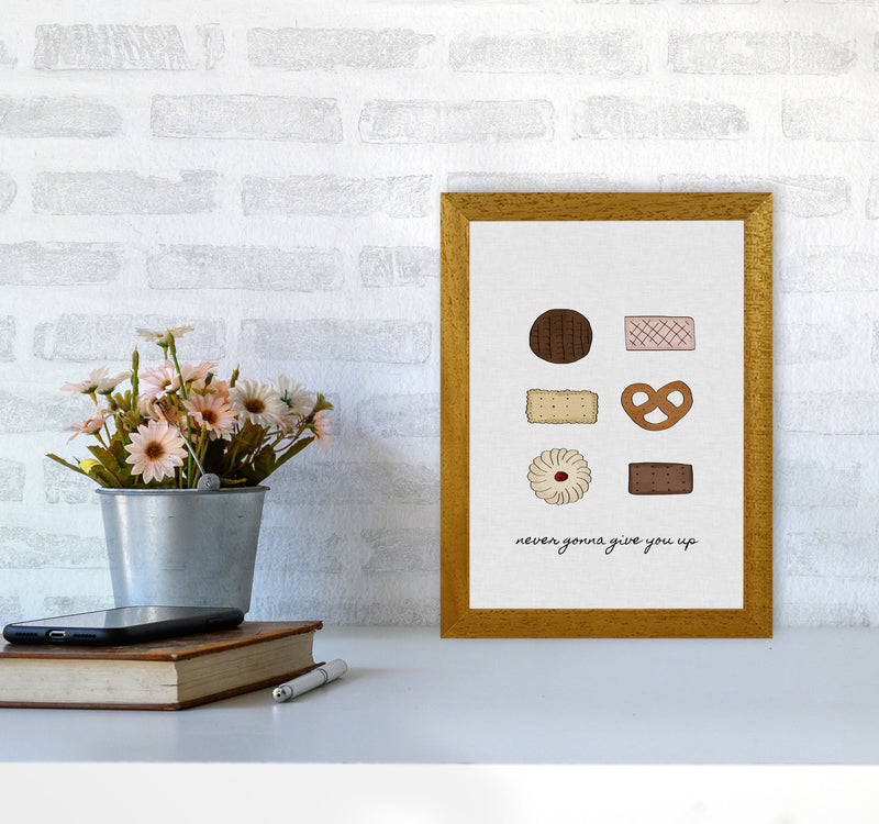Never Gonna Give You Up Print By Orara Studio, Framed Kitchen Wall Art A4 Print Only