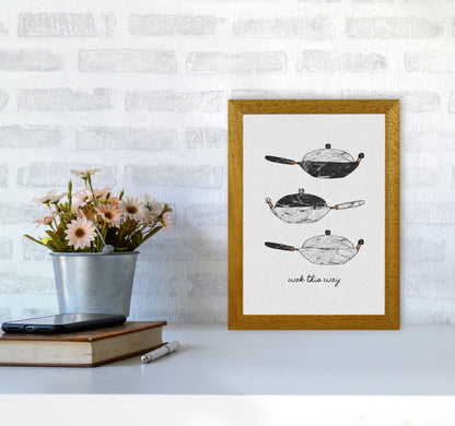 Wok This Way Print By Orara Studio, Framed Kitchen Wall Art A4 Print Only