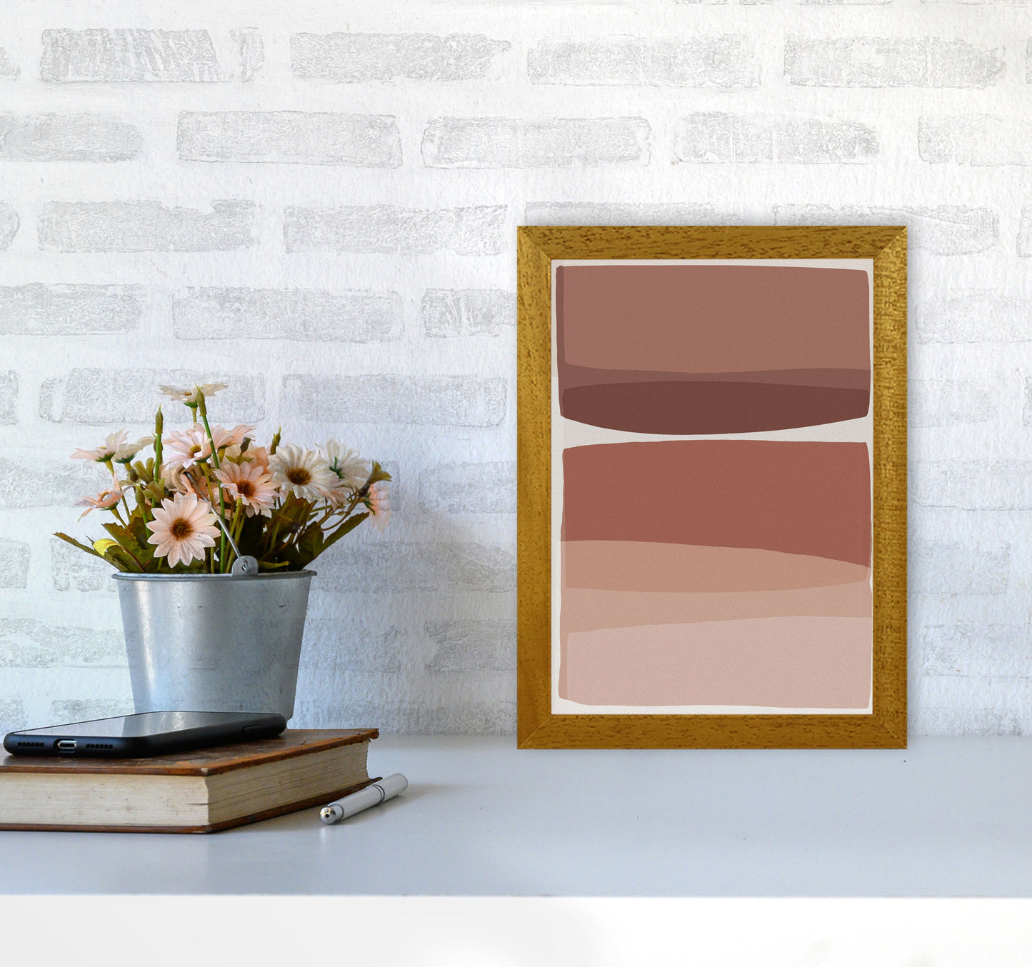 Modern Blush Abstract Art Print by Orara Studio A4 Print Only