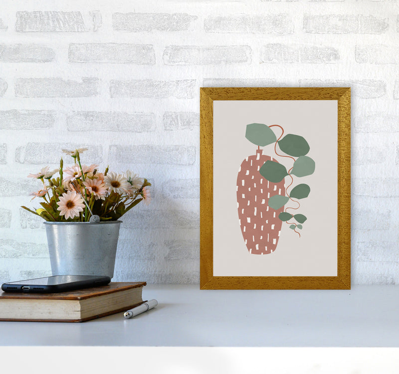 Terrazzo & Leaves Art Print by Orara Studios A4 Print Only