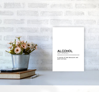 Alcohol Stories Definition Quote Print By Orara Studio A4 Black Frame
