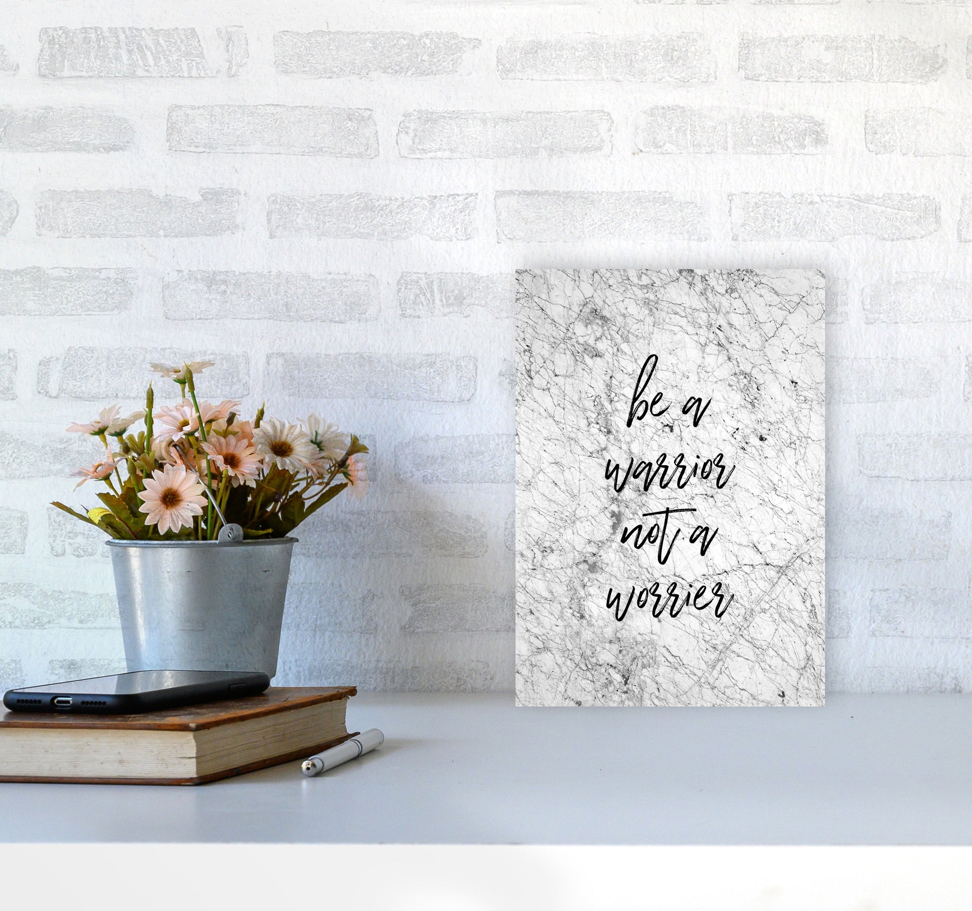 Be A Warrior Print By Orara Studio A4 Black Frame