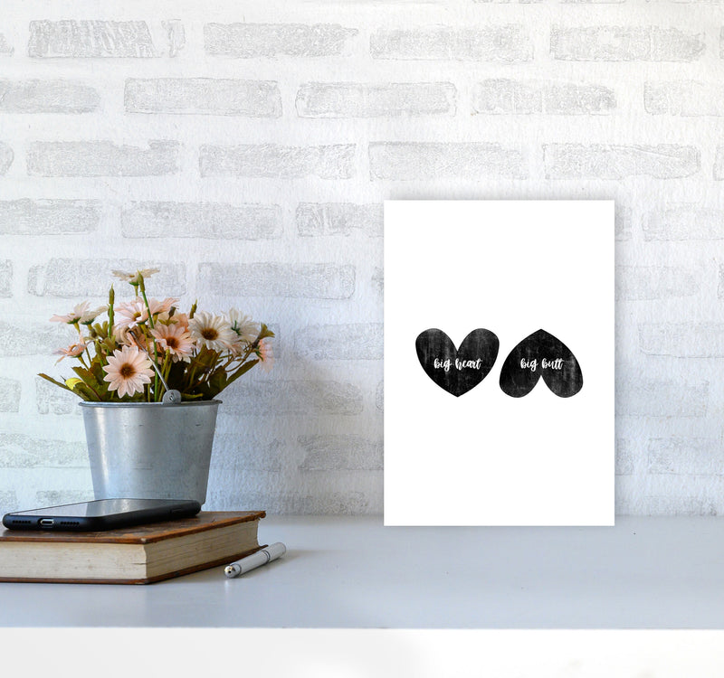 Big Heart Big Butt Humorous Art Print By Orara Studio A4 Black Frame