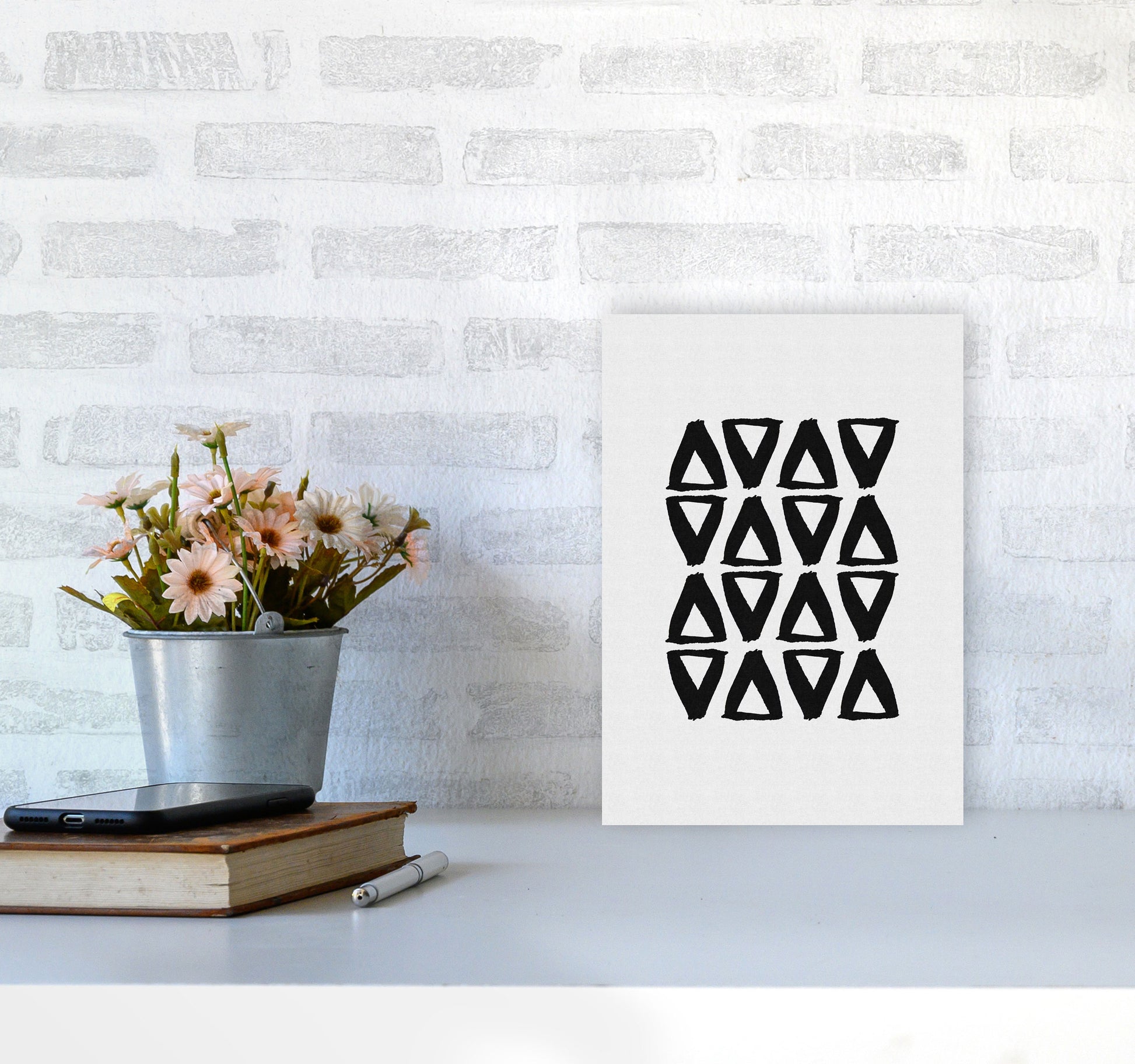 Black And White Abstract II Print By Orara Studio A4 Black Frame