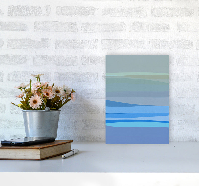 Blue Abstract I Print By Orara Studio A4 Black Frame