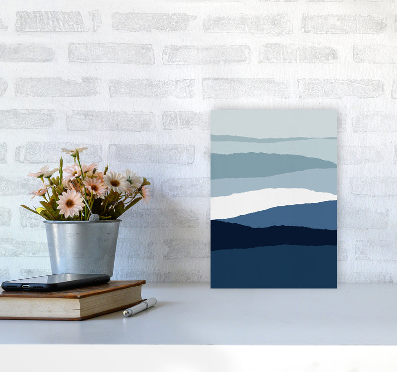 Blue Abstract II Print By Orara Studio A4 Black Frame