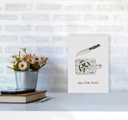 Chop It Kitchen Quote Print By Orara Studio, Framed Kitchen Wall Art A4 Black Frame