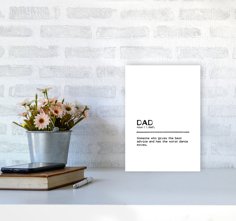 Dad Best Definition Quote Print By Orara Studio A4 Black Frame