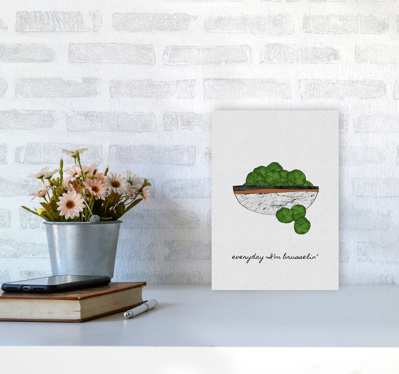 Everyday I&#39;m Brusselin&#39; Print By Orara Studio, Framed Kitchen Wall Art