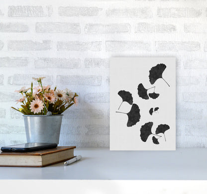 Ginkgo Leaf Black & White I Print By Orara Studio A4 Black Frame