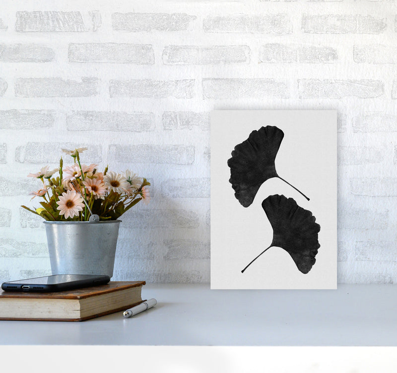 Ginkgo Leaf Black & White II Print By Orara Studio A4 Black Frame