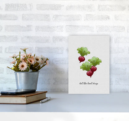 Let The Beet Drop Print By Orara Studio, Framed Kitchen Wall Art A4 Black Frame