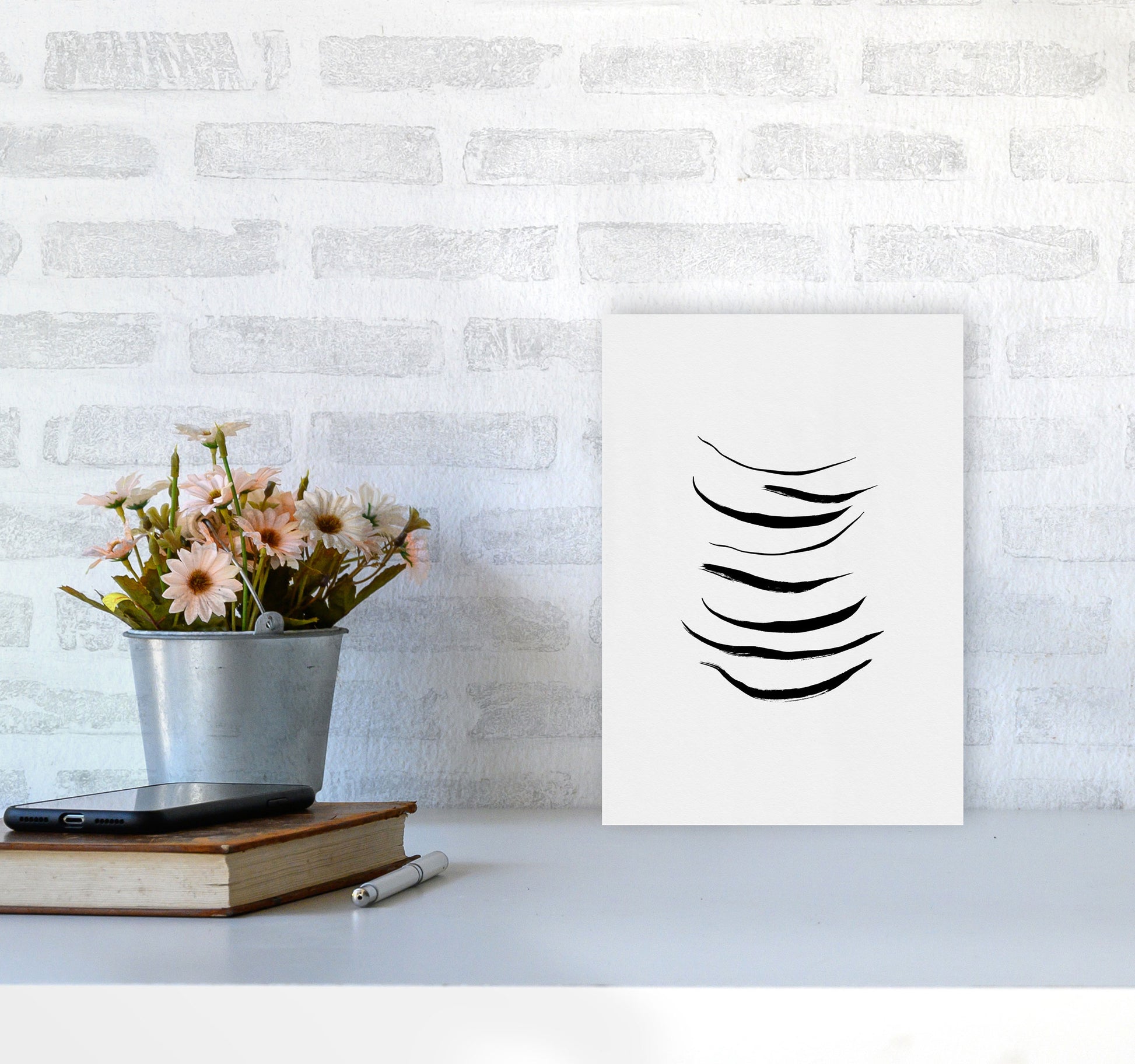 Minimalist Black Painting I Print By Orara Studio A4 Black Frame