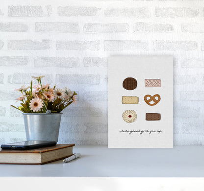 Never Gonna Give You Up Print By Orara Studio, Framed Kitchen Wall Art A4 Black Frame