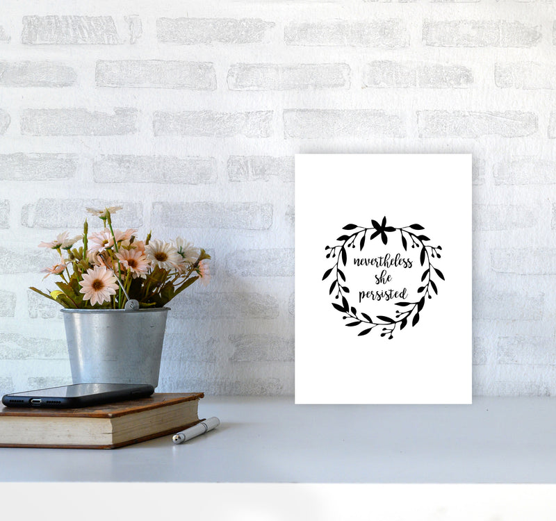 Nevertheless She Persisted Illustration Print By Orara Studio A4 Black Frame
