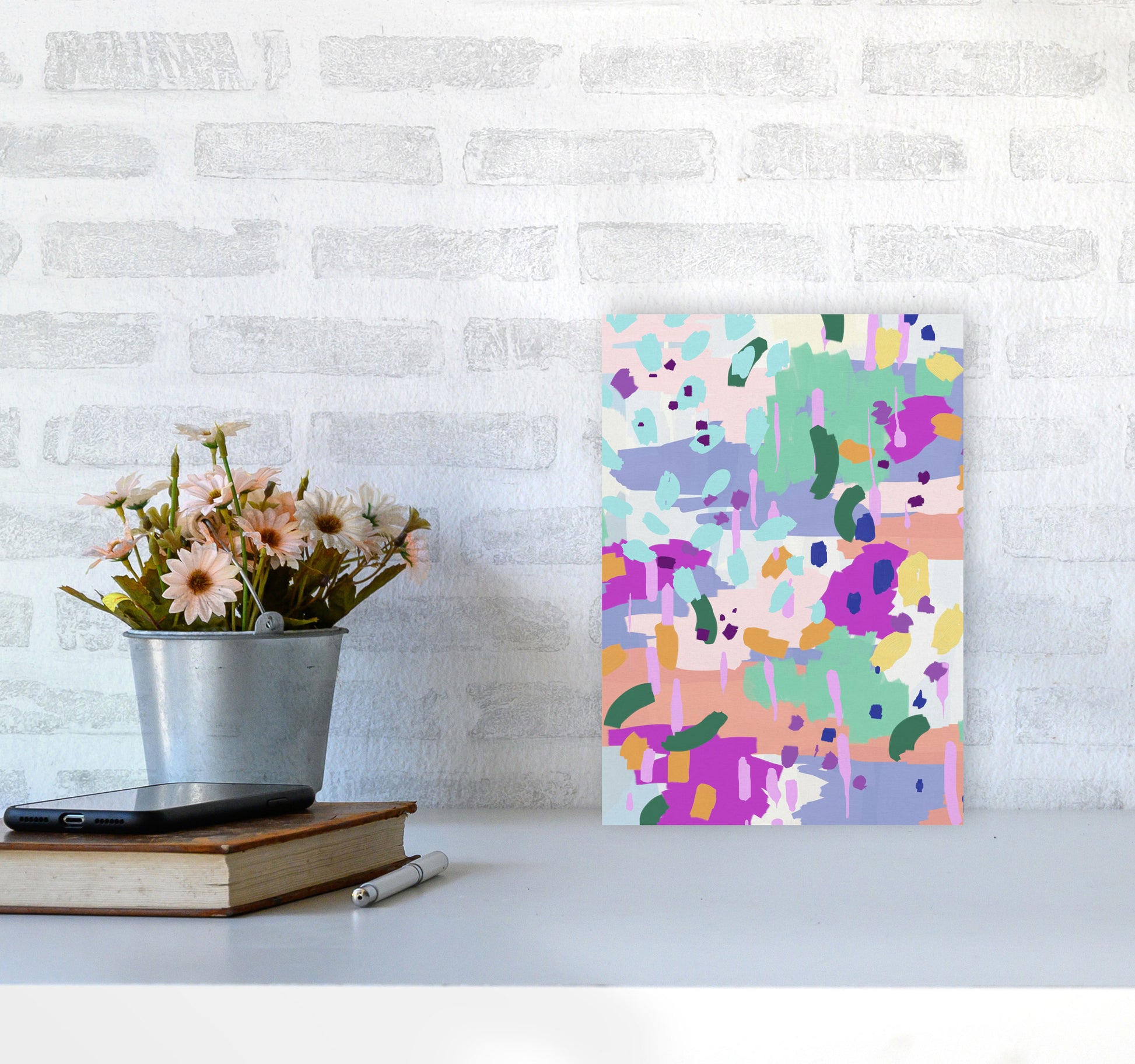 Oil Abstract I Print By Orara Studio A4 Black Frame