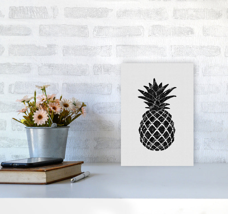 Pineapple Marble Print By Orara Studio, Framed Kitchen Wall Art A4 Black Frame