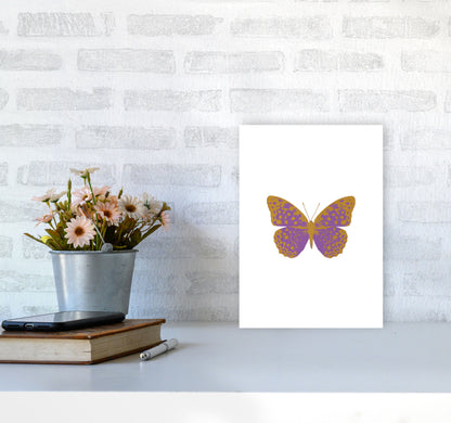 Purple Butterfly Print By Orara Studio Animal Art Print A4 Black Frame