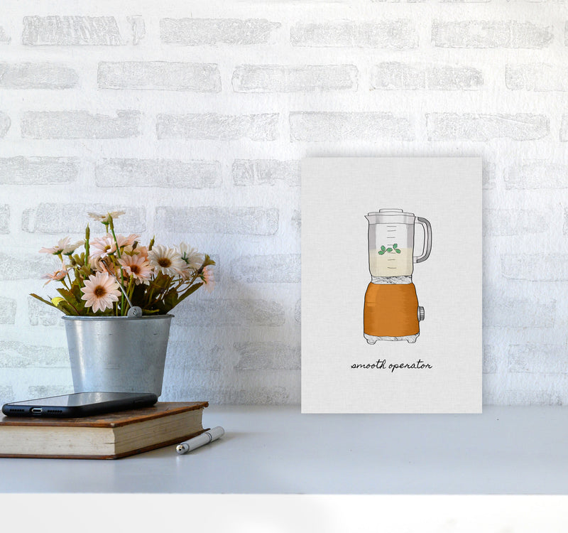Smooth Operator Print By Orara Studio, Framed Kitchen Wall Art A4 Black Frame