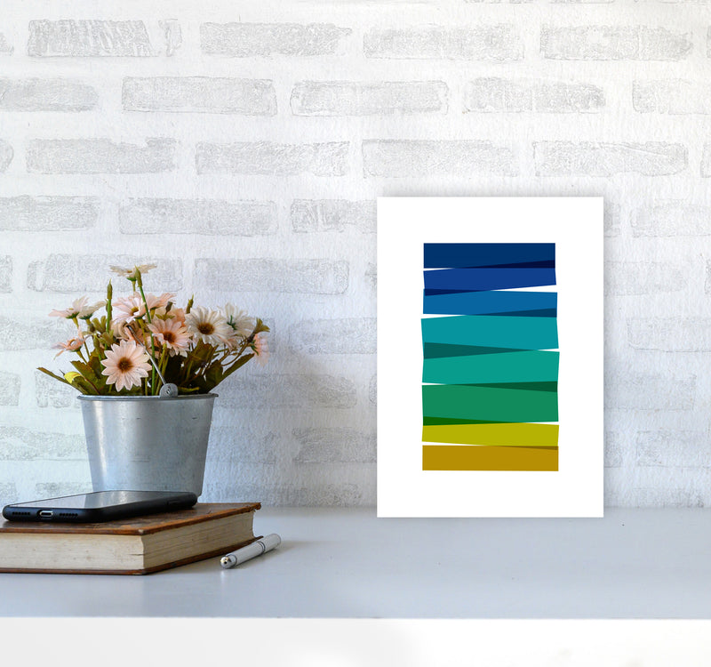 Stripes I Print By Orara Studio A4 Black Frame