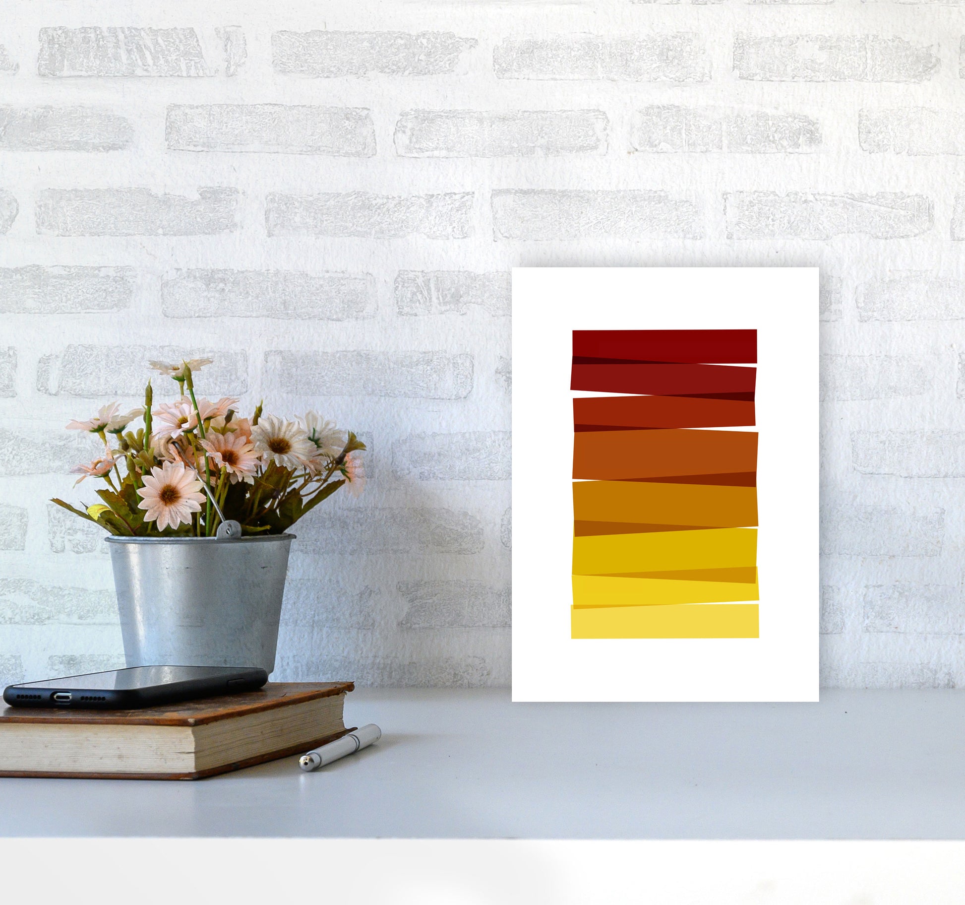 Stripes II Print By Orara Studio A4 Black Frame