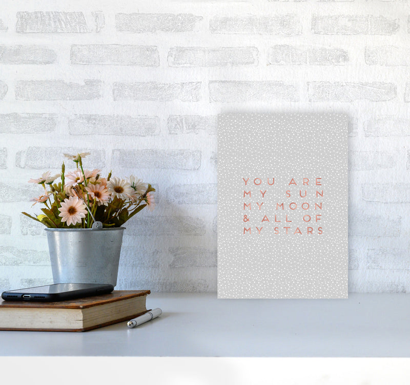 Sun, Moon & Stars Love Quote Print By Orara Studio A4 Black Frame