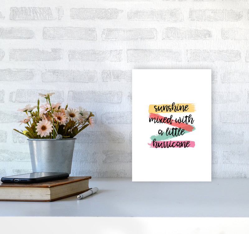 Sunshine Mixed With A Little Hurricane Print By Orara Studio A4 Black Frame