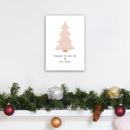 Happy Ho Ho Ho Christmas Art Print by Orara Studio A4 Black Frame