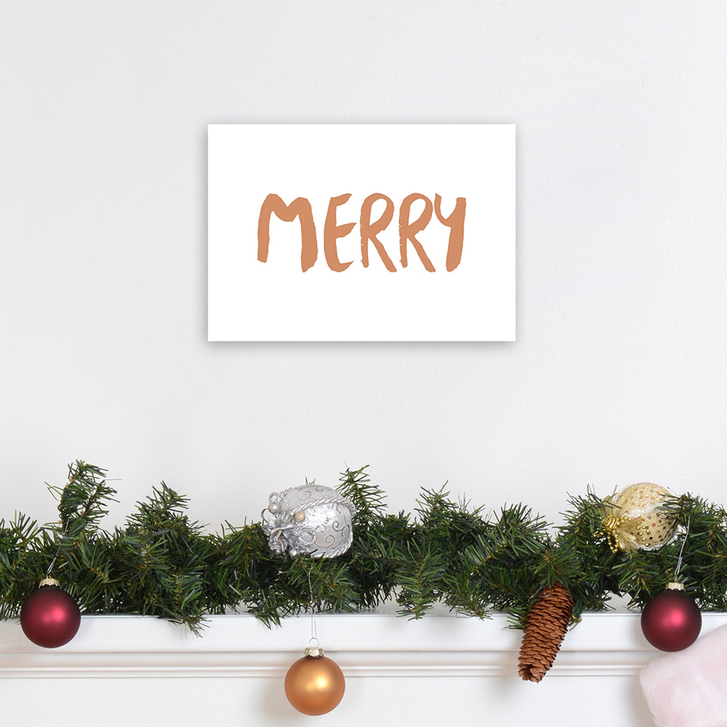 Merry Christmas Art Print by Orara Studio A4 Black Frame