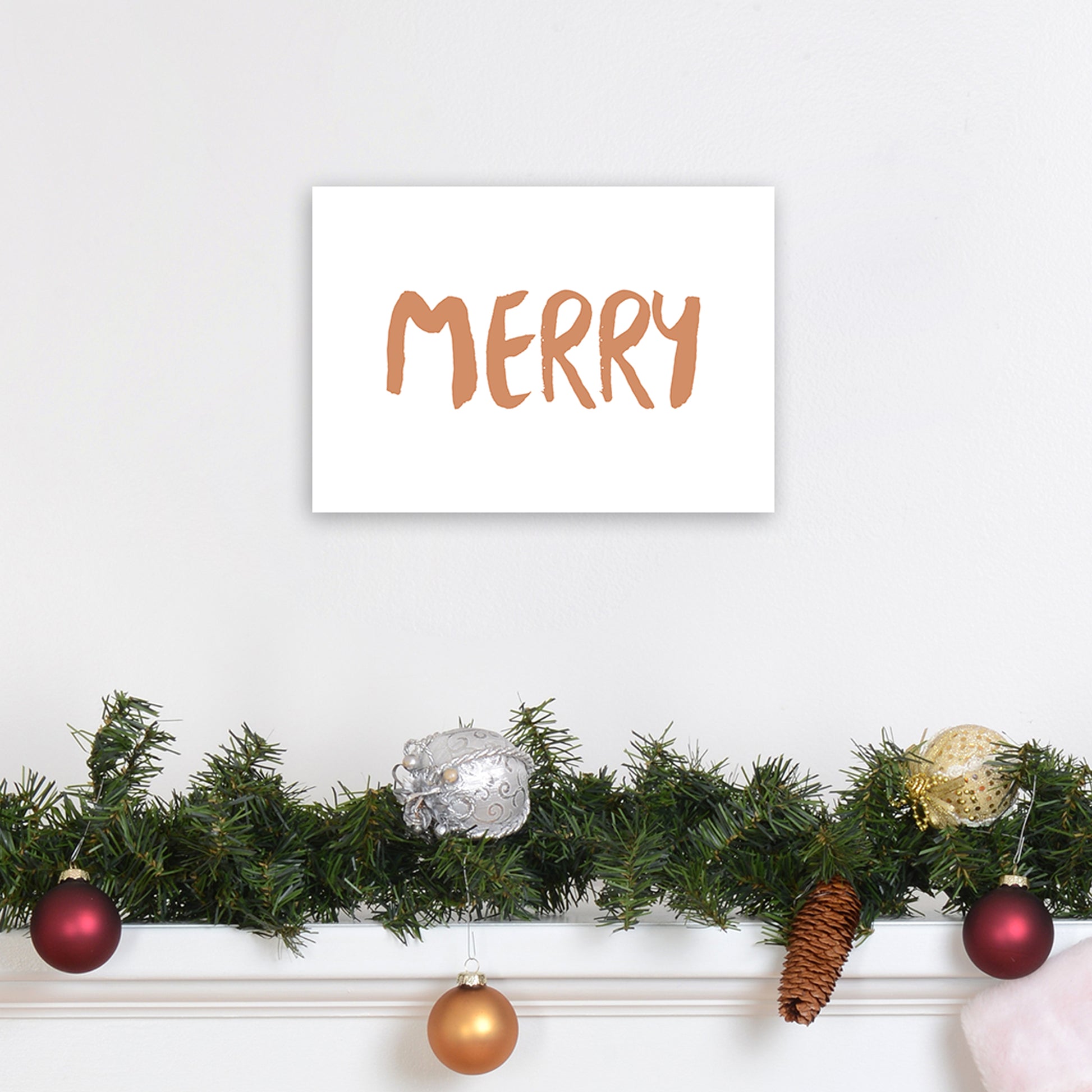 Merry Christmas Art Print by Orara Studio A4 Black Frame