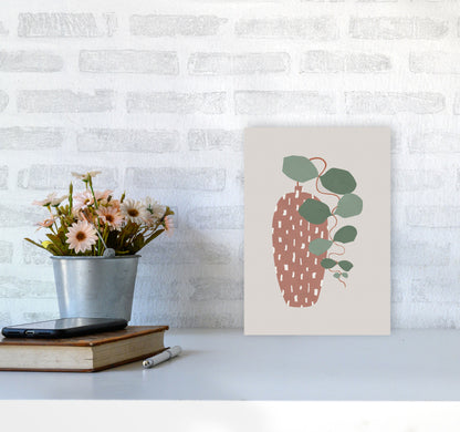 Terrazzo & Leaves Art Print by Orara Studios A4 Black Frame