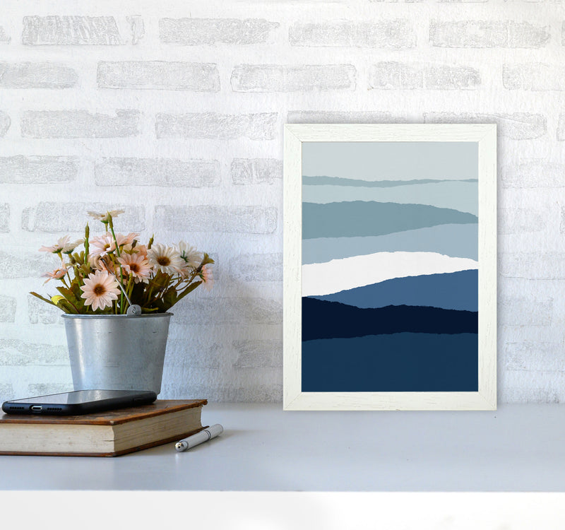 Blue Abstract II Print By Orara Studio A4 Oak Frame