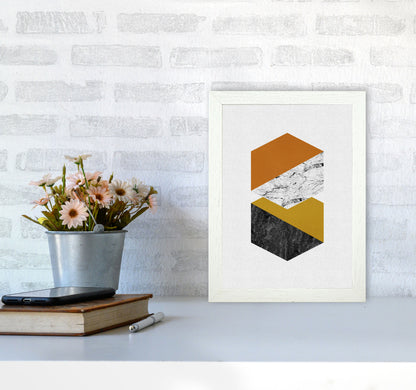 Geometric Hexagons Print By Orara Studio A4 Oak Frame