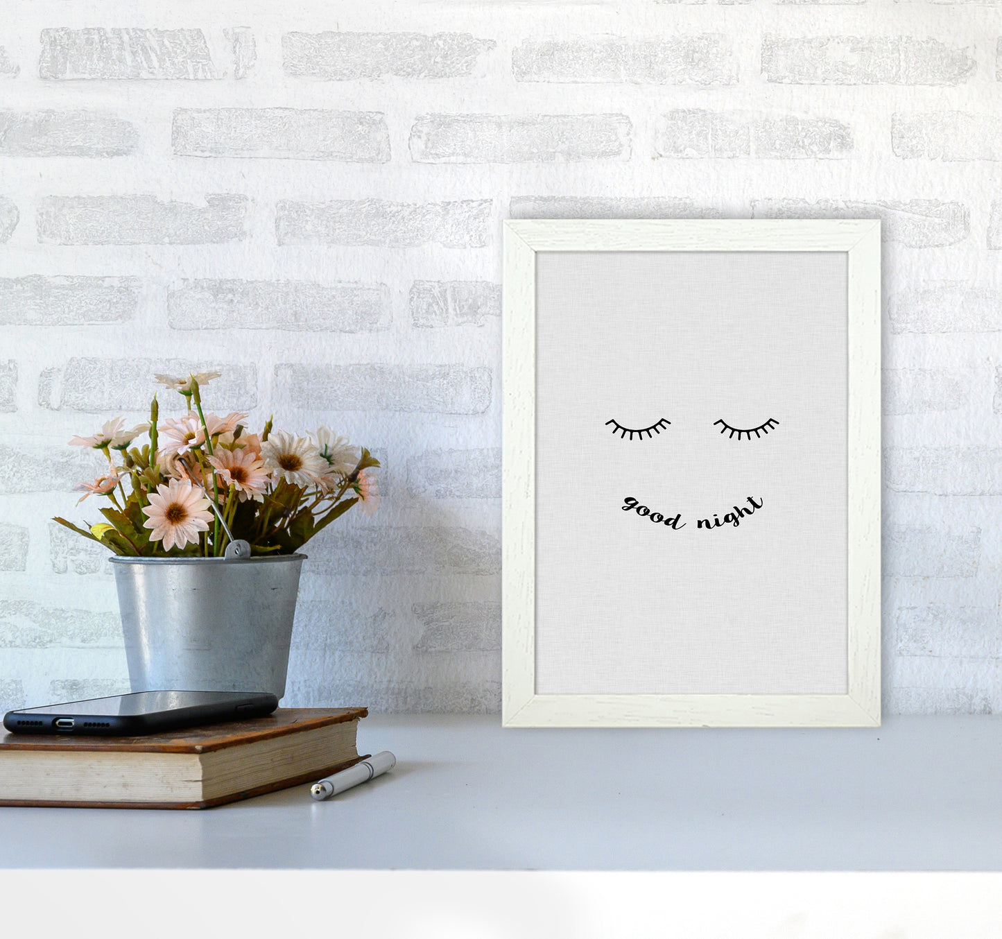 Good Night Quote Print By Orara Studio A4 Oak Frame