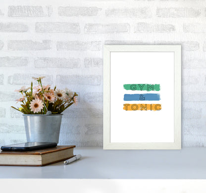 Gym & Tonic Print By Orara Studio, Framed Kitchen Wall Art A4 Oak Frame