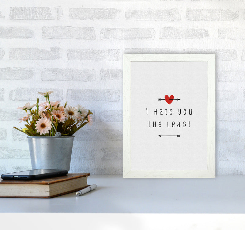I Hate You The Least Print By Orara Studio A4 Oak Frame