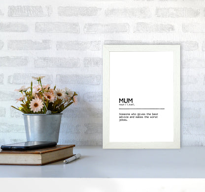 Mum Advice Definition Quote Print By Orara Studio A4 Oak Frame