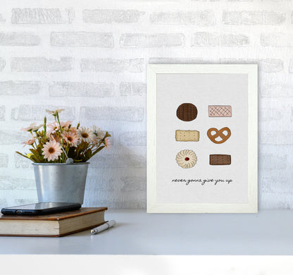 Never Gonna Give You Up Print By Orara Studio, Framed Kitchen Wall Art A4 Oak Frame