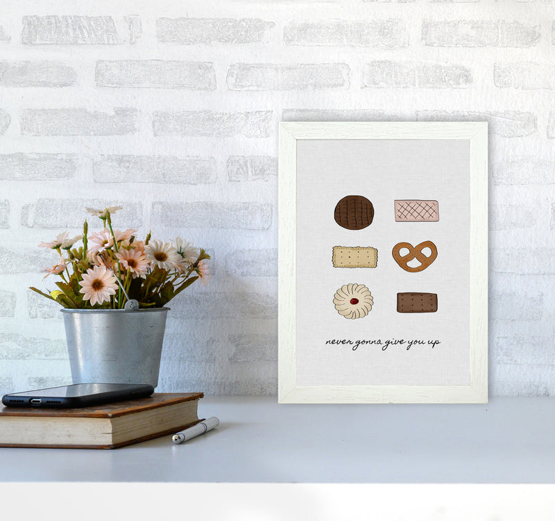 Never Gonna Give You Up Print By Orara Studio, Framed Kitchen Wall Art A4 Oak Frame