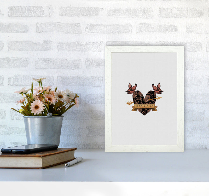 Rise & Slay Steampunk Print By Orara Studio A4 Oak Frame