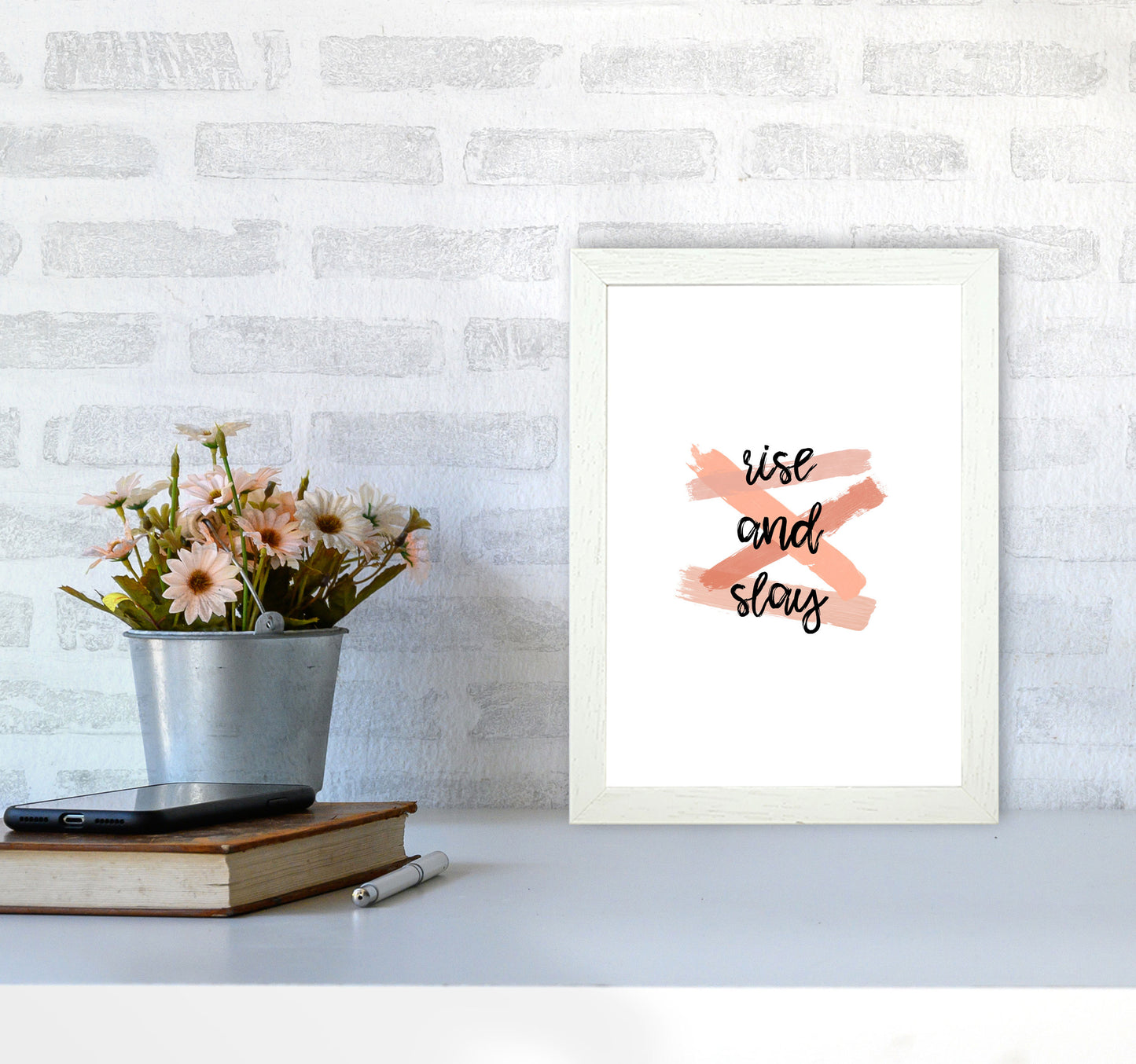Rise & Slay Print By Orara Studio A4 Oak Frame