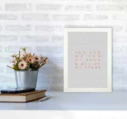Sun, Moon & Stars Love Quote Print By Orara Studio A4 Oak Frame