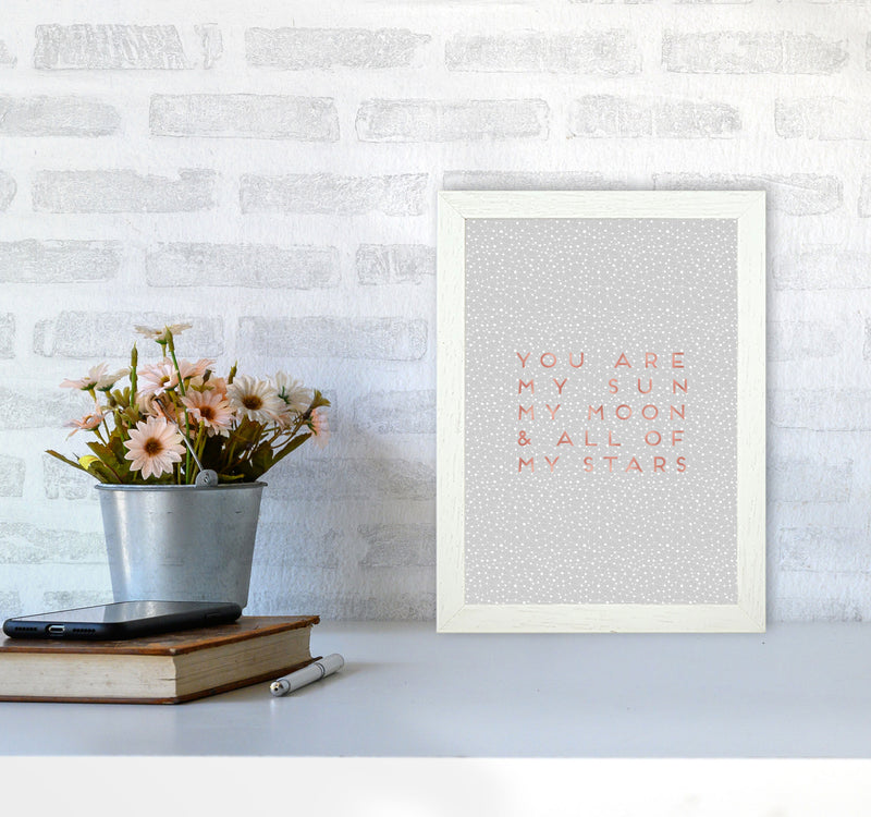 Sun, Moon & Stars Love Quote Print By Orara Studio A4 Oak Frame