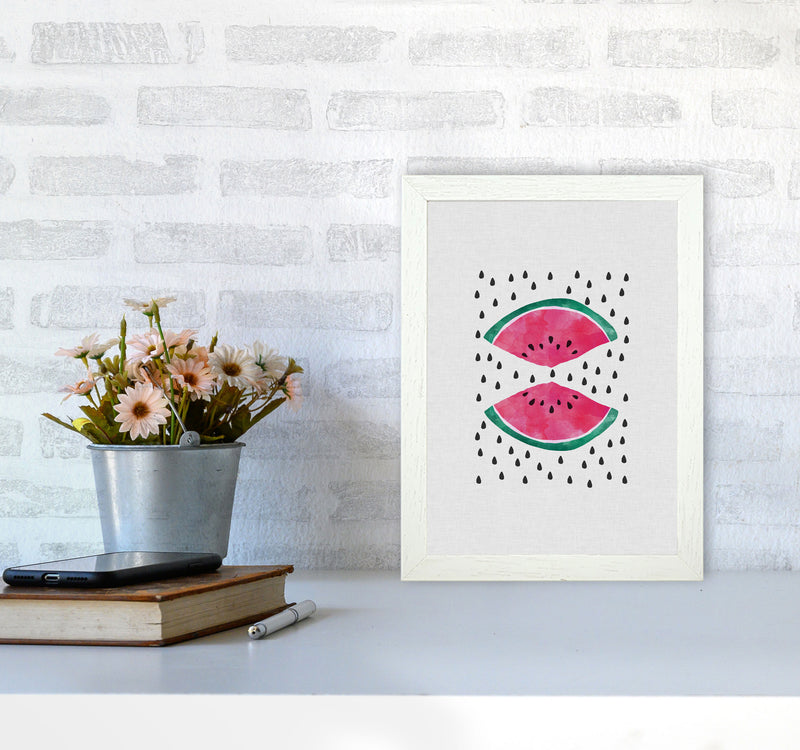 Watermelon Slices Print By Orara Studio, Framed Kitchen Wall Art A4 Oak Frame