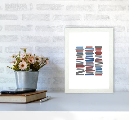 Books Colourful Abstract Art Print by Orara Studio A4 Oak Frame