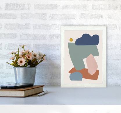 Collage Pastel I Art Print by Orara Studios A4 Oak Frame