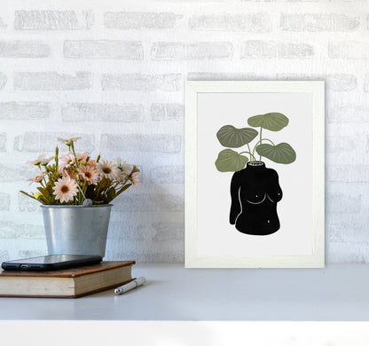 Boob-tanical Vase Art Print by Orara Studios A4 Oak Frame