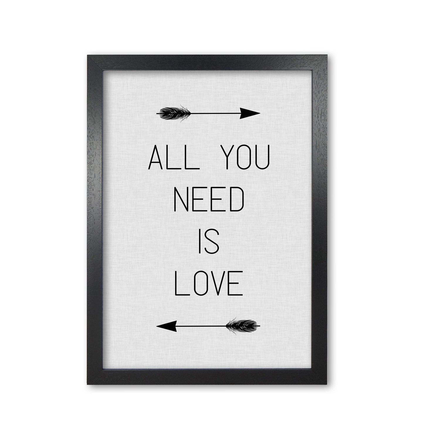 All You Need Is Love Print By Orara Studio Black Grain